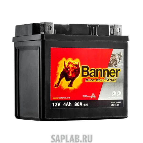 Купить BANNER 6СТ4YTX5LBS504012003 Аккумулятор BANNER Bike Bull AGM 4А/ч