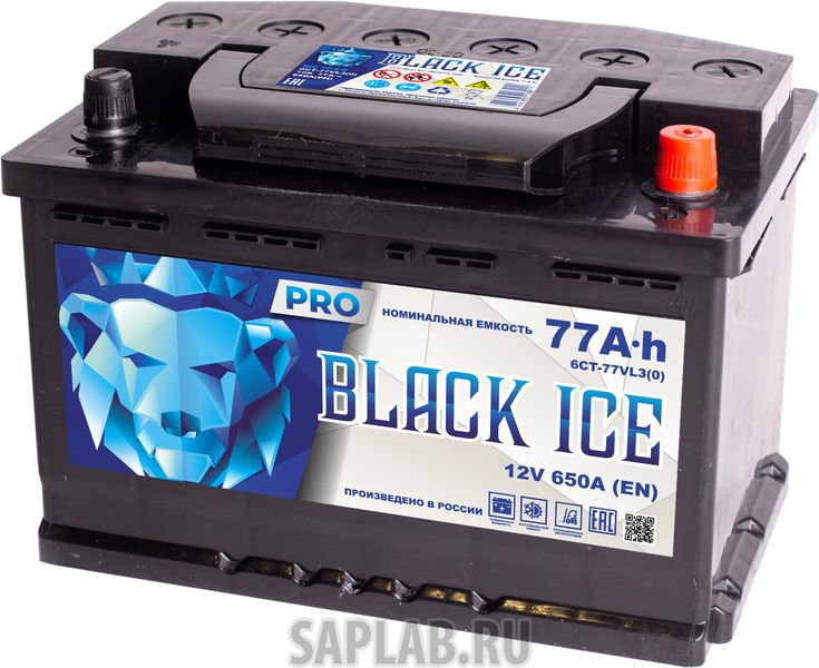 Купить BLACK_ICE BIC7701 Автомобильный аккумулятор BLACK ICE Pro 6СТ-77.0 VL