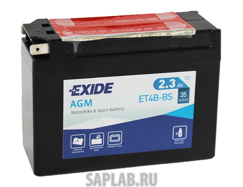 Купить EXIDE ET4BBS Аккумулятор автомобильный EXIDE ET4B-BS 2 Ач