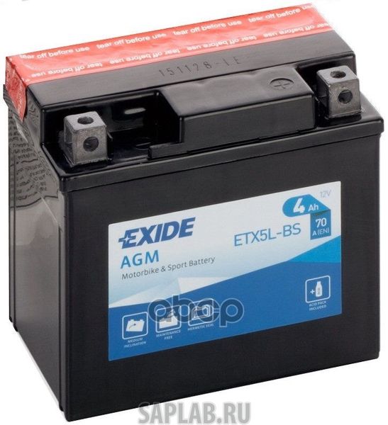 Купить EXIDE ETX5LBS Аккумулятор автомобильный EXIDE ETX5L-BS 4 Ач