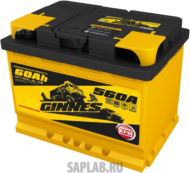 Купить GINNES GE6001 Аккумулятор автомобильный GINNES EFB 6CT-60.0 GE6001