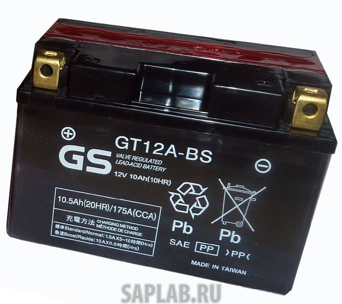 Купить GS_YUASA GT12ABS Аккумулятор GS Yuasa GT12A-BS 12В 10Ач 175CCA 151x88x105 мм Прямая (+-)