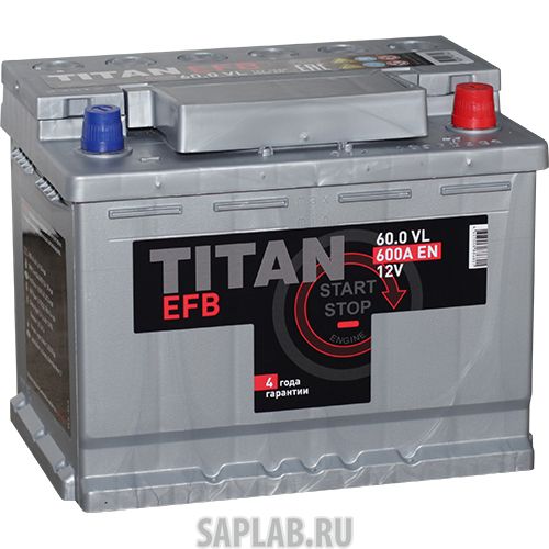 Купить TITAN EFB6СТ600VL Аккумулятор легковой Аккумулятор ТИТАН EFB 60.0 А/ч о/п