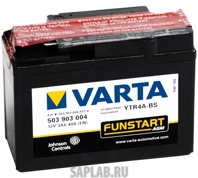 Купить VARTA 503903004 Аккумулятор VARTA Powersports AGM YTR4A-BS