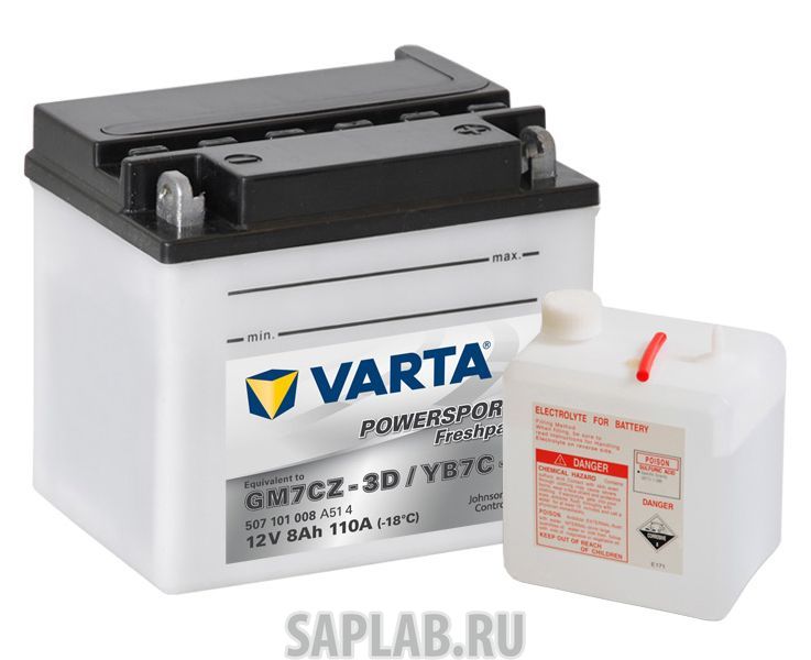 Купить VARTA 507101008 Аккумулятор VARTA Powersports Freshpack YB7C-A/GM7CZ-3D