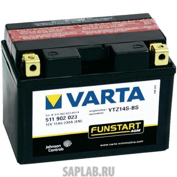 Купить VARTA 511902023 Аккумулятор VARTA Powersports AGM TTZ14S-BS
