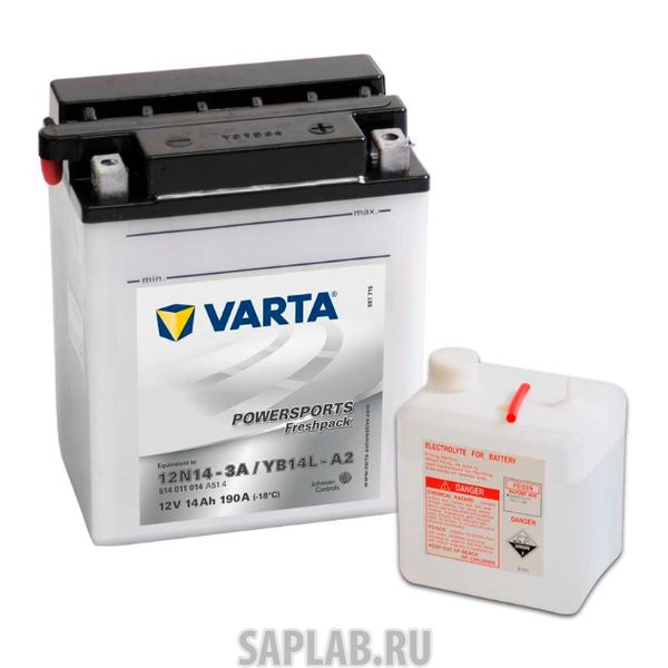 Купить VARTA 514011014 Аккумуляторная Батарея Powersports Freshpack [12v 14ah 190a B00] Varta