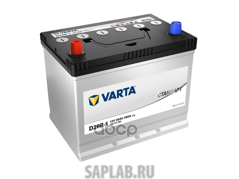 Купить VARTA 568311058 Аккумулятор Varta Стандарт Asia 68a/Ч D26r-1(+/-) 12v 580a En  258x175х223 568311058 Varta