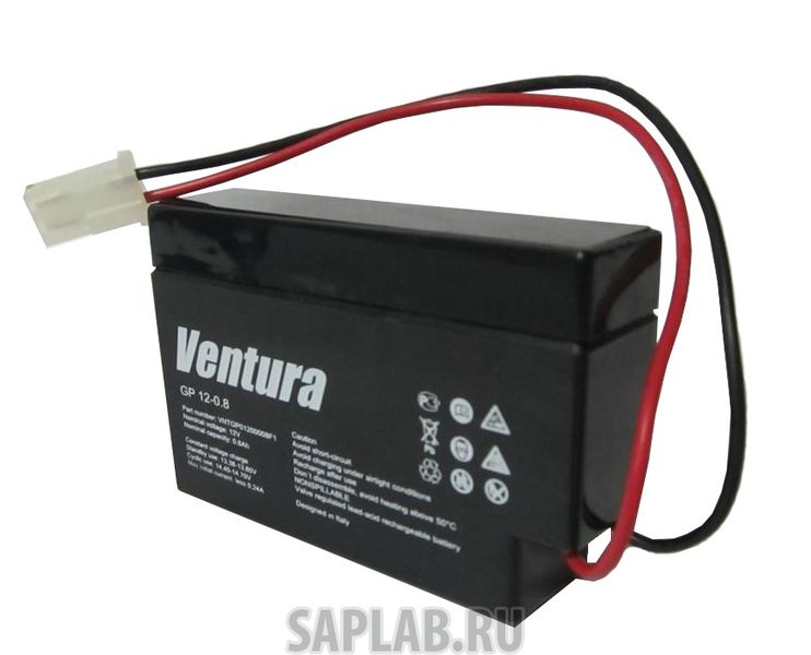 Купить VENTURA GP120,8 Аккумулятор Ventura GP 12-0,8 12В 0,8Ач 96x25x62 мм Универсальная