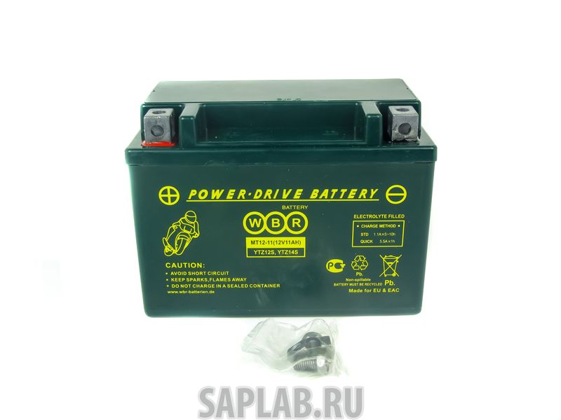 Купить WBR 1058665658066 Аккумулятор мотоциклетный WBR MT 12-11 12V11AH YTZ12S,YTZ14S