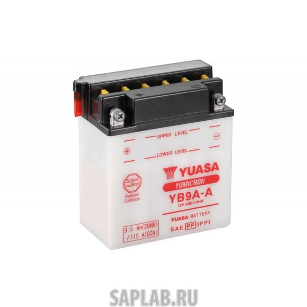Купить YUASA YB9AA Аккумулятор Yuasa YB9A-A 12В 9Ач 115CCA 135x75x155 мм Прямая (+-)