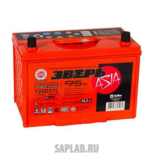 Купить ЗВЕРЬ 6СТ951 Аккумулятор ЗВЕРЬ ASIA 95 А/ч прямая L+ EN 930A 306x129x225 6СТ-95LЗУ/125 D31R 6СТ-95.1