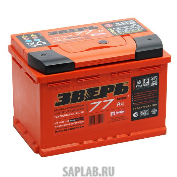 Купить ЗВЕРЬ ЗВ77ЗR Аккумулятор легковой 
