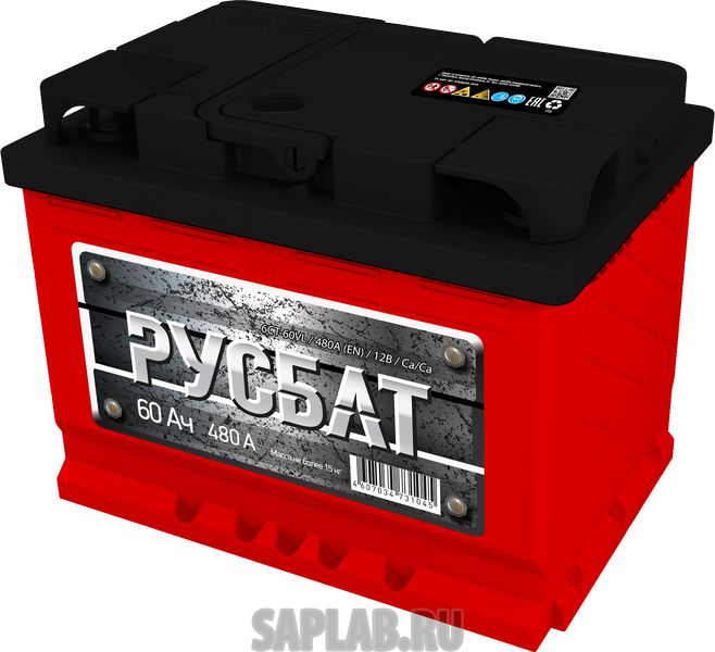 Купить РУСБАТ 6СТ60VL1 Аккумулятор РУСБАТ 6СТ60VL1 60 Ач ПП