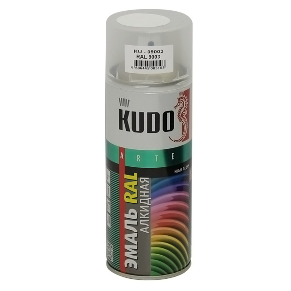 Купить Kudo KU09003 Краска универсальная RAL 9003, 520мл