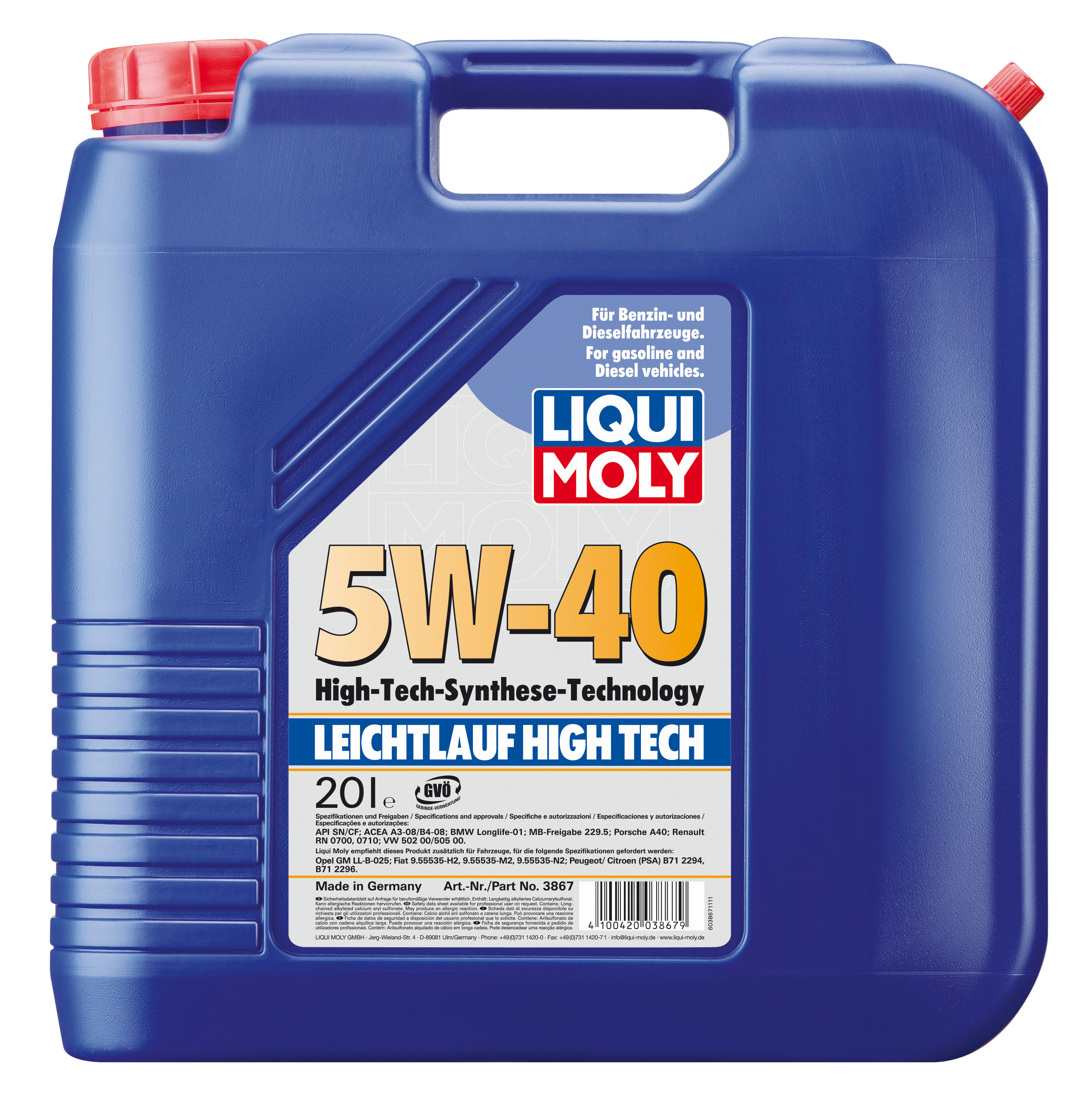 Купить Liqui moly 3867 НС-синтетическое моторное масло