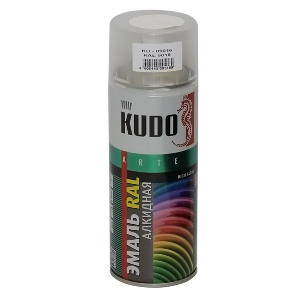 Купить Kudo KU09016 Краска универсальная RAL 9016, 520мл