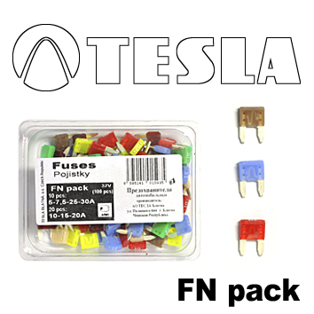 Купить Tesla FNPACK Предохранители плоские MINI в ассортименте 100 шт/кор.