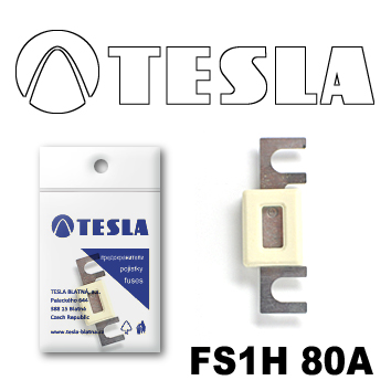 Купить Tesla FS1H80A Предохранитель ленточный с изолятором 80А