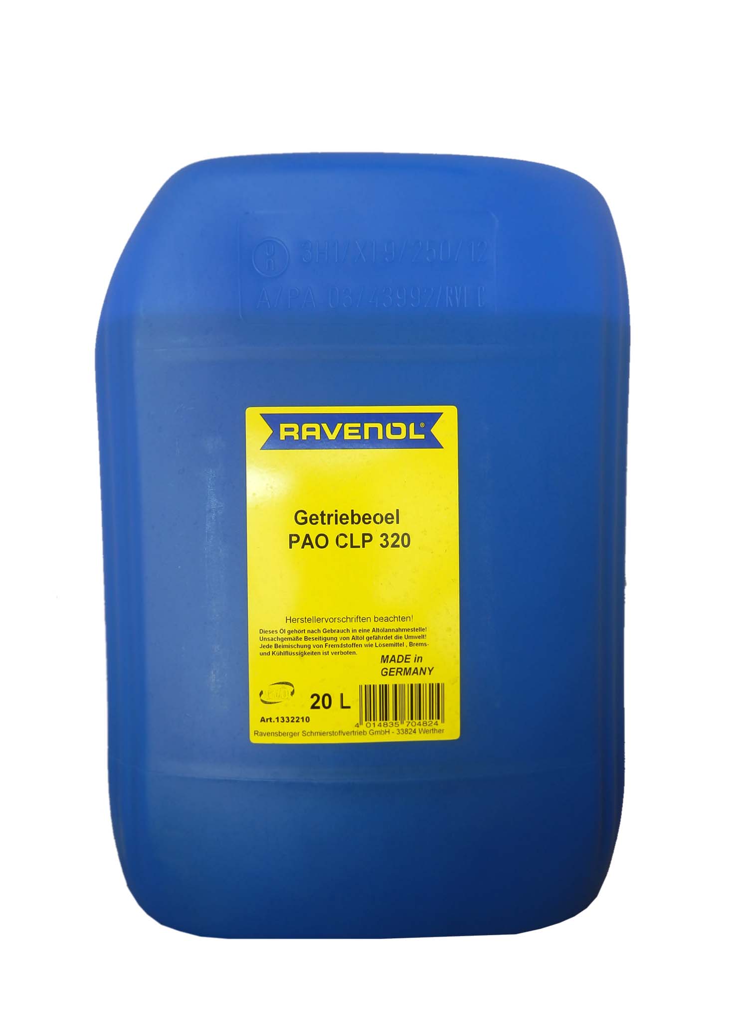 Купить Ravenol 4014835704824 Трансмиссионное масло  Getriebeoel PAO CLP320 (20л)