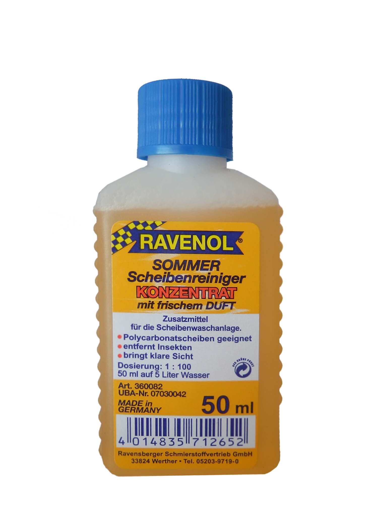 Купить Ravenol 4014835712652 Омыватель летний концентрат Sommerscheibenr.Konz. 1:100 (0,05л)